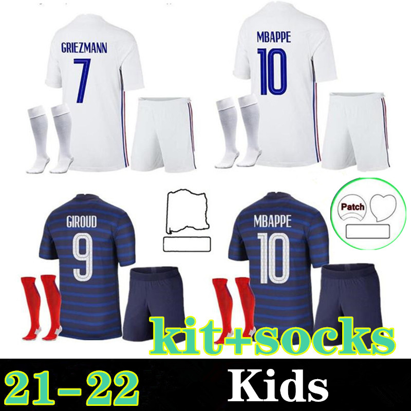 2021 2022 2 stars France soccer jersey MBAPPE BENZEMA GRIEZMANN KANTE POGBA Maillot de foot EURO 20 21 Kids kits + socks set football shirts, Black
2021 2022 2 stars France soccer jersey MBAPPE BENZEMA GRIEZMANN KANTE POGBA Maillot de foot EURO 20 21 Kids kits + socks set football shirts, Black
