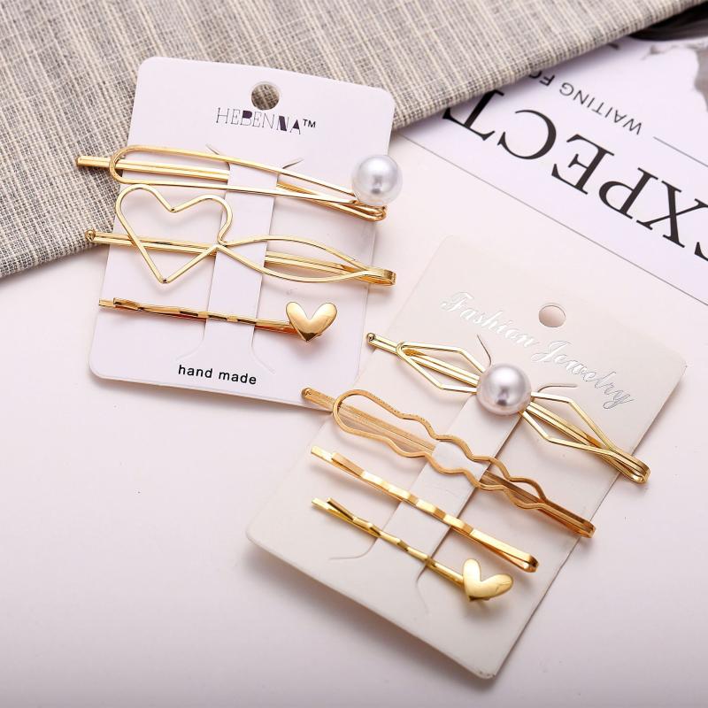 Hair Clips & Barrettes Europe And America Fashion Creative Retro Simple Pearl Abstract Hollow Love Hairpin Set, Golden;silver
Hair Clips & Barrettes Europe And America Fashion Creative Retro Simple Pearl Abstract Hollow Love Hairpin Set, Golden;silver