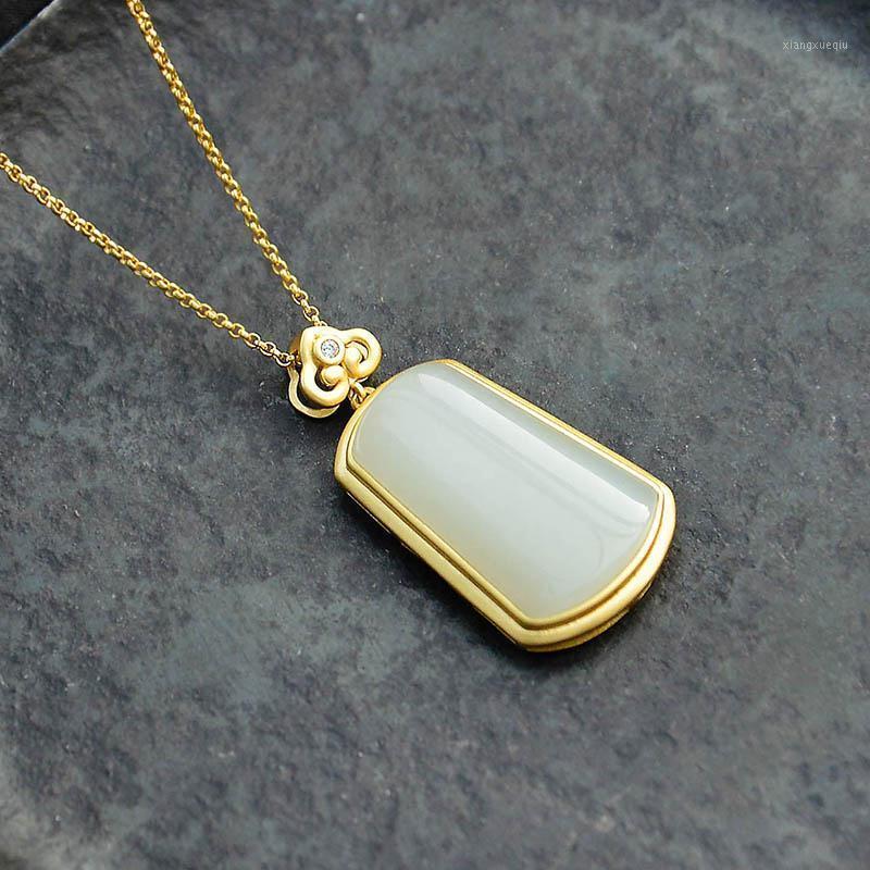 Silver Natural Hetian Jade Chinese Retro Niche Design Light Luxury Pendant Necklace Ladies Charm Temperament Brand Jewelry Chains
Silver Natural Hetian Jade Chinese Retro Niche Design Light Luxury Pendant Necklace Ladies Charm Temperament Brand Jewelry Chains