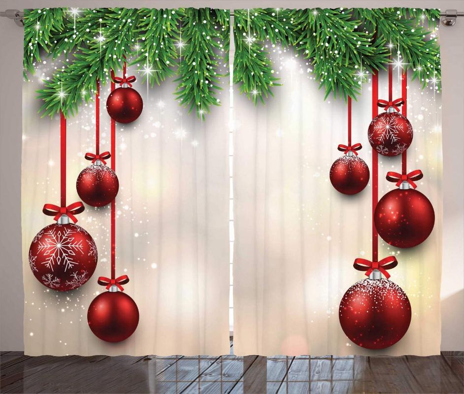 Curtain & Drapes Christmas Curtains Xmas Traditional Winter Season Theme Fir Twigs And Vibrant Balls Graphic Print Living Room Bedroom Windo, As pic
Curtain & Drapes Christmas Curtains Xmas Traditional Winter Season Theme Fir Twigs And Vibrant Balls Graphic Print Living Room Bedroom Windo, As pic