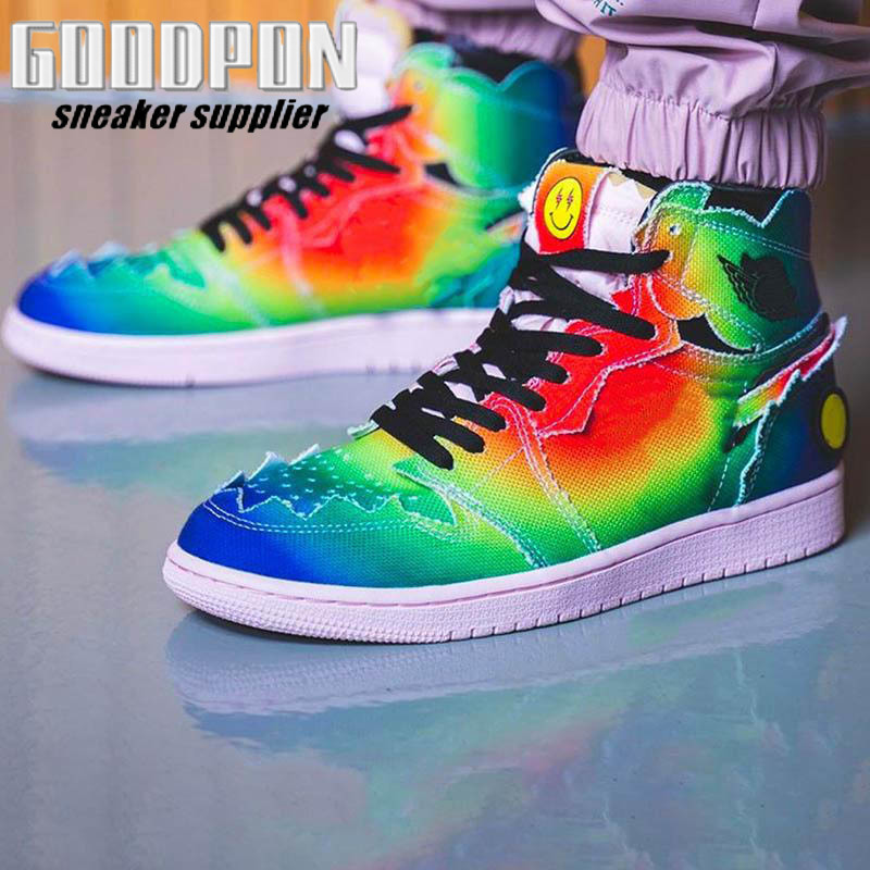 2022 J Balvin x 1 High OG Basketball Shoes Multi-Color Rainbow Tie Dye SB Green 1s Mens Cough Strawberry Sports Sneakers DC3481-900
2022 J Balvin x 1 High OG Basketball Shoes Multi-Color Rainbow Tie Dye SB Green 1s Mens Cough Strawberry Sports Sneakers DC3481-900