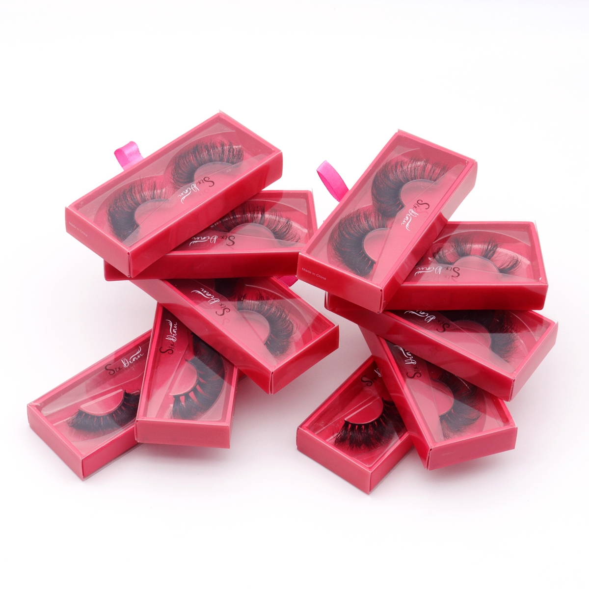 8D Mink Lashes 25mm Fluffy Dramatic False Eyelashes 100% Real Mink Hair Eye Lashes Wispy Long Thick Full Volume Strip Lash Cruelty Free Fake Eyelash 1