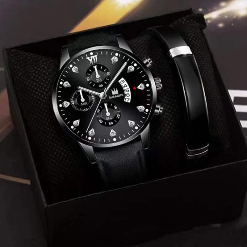 Wristwatches Men Watches Relogio Masculino Fashion Sport Calendar Quartz Business Wristwatch Hombre Braided Wristbands Bracelet Gift With Bo, Rose gold-black set
Wristwatches Men Watches Relogio Masculino Fashion Sport Calendar Quartz Business Wristwatch Hombre Braided Wristbands Bracelet Gift With Bo, Rose gold-black set
