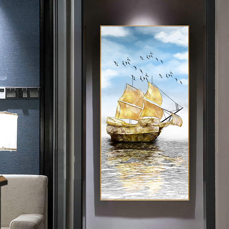 Boat On Sea Posters Landscape Prints Canvas Panting Wall Art Pictures For Living Room Modern Home Decor Indoor Decoration