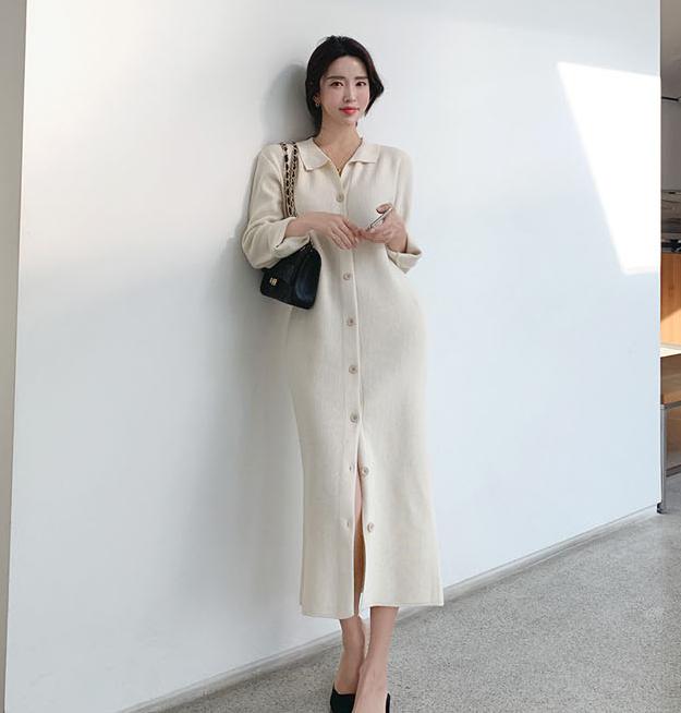 Casual Dresses Female Women Spring Knit 2021 Midi Dress Ladies Vestidos Button, Beige
Casual Dresses Female Women Spring Knit 2021 Midi Dress Ladies Vestidos Button, Beige