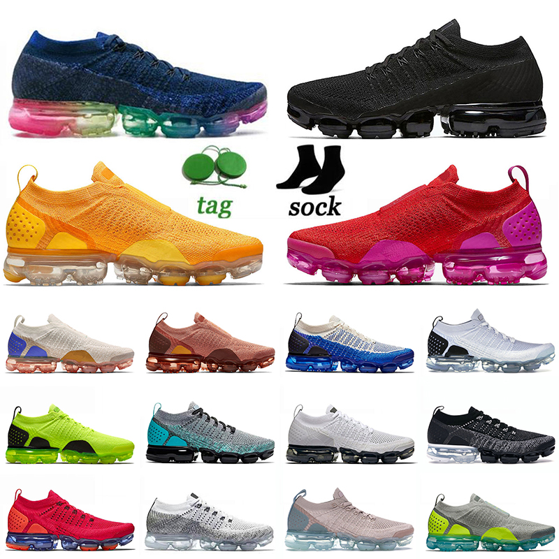 Cushions Air Flyknit Moc 2.0 Women Mens Running Shoes Vapormax Black White Pure Platinum Runners Volt Off Race Blue Laceless Vapor Max Train
Cushions Air Flyknit Moc 2.0 Women Mens Running Shoes Vapormax Black White Pure Platinum Runners Volt Off Race Blue Laceless Vapor Max Train