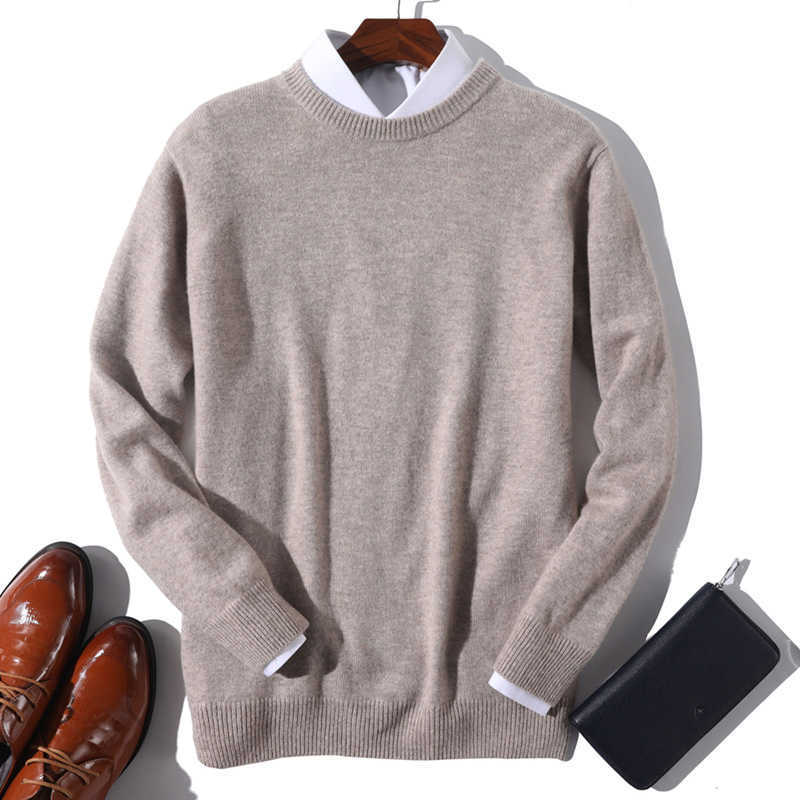 Super Soft 100% Cashmere Sweater Men Pullover Jumper Autumn Winter Warm Jersey Hombre Pull Homme Mens O-neck Sweaters 210929