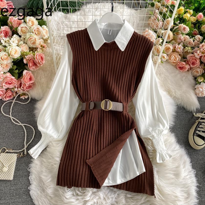 elegant two piece set womens tracksuits long sleeve white shirts knit vest korean fashion bandage pullover autumn office lady, Gray
elegant two piece set womens tracksuits long sleeve white shirts knit vest korean fashion bandage pullover autumn office lady, Gray