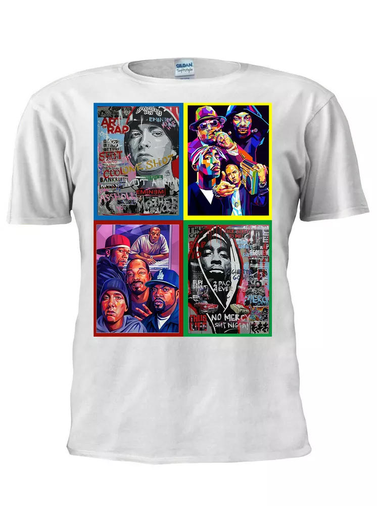 hip hop legends t shirt all together 2pac eminem snoop dogg men women shirt m827, White;black
hip hop legends t shirt all together 2pac eminem snoop dogg men women shirt m827, White;black