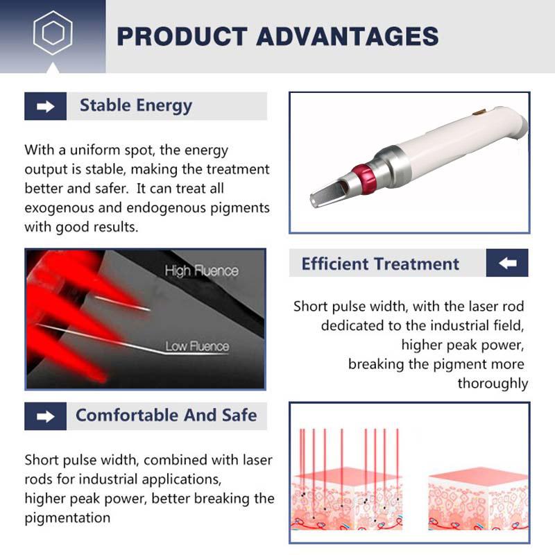 Picosecond for All Skin Type Tattoo Removal Q Switch Laser 1064nm 532nm 755nm Tatoo Pigment freckle sun spot Remoel Machine