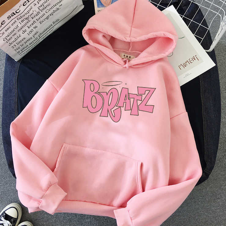Bratz Letter print hoodie Autumn winter Sweatshirt unisex men and Women's Casual student Fashion Hooded Sweatshirt Long Sleeve 210816