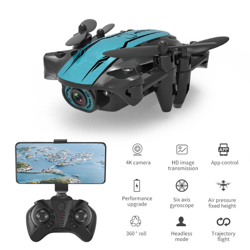 Drones Mini WiFi FPV Remote Control Drone With 480P/1080P/4K HD Camera Selfie Mode Height Retention Foldable RC Quadcopter Kit Boy Gift