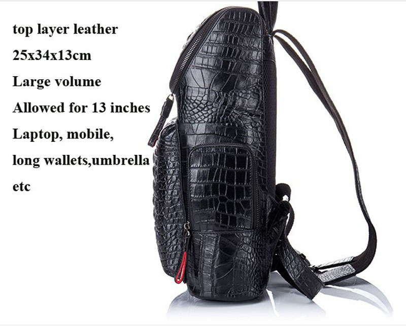 Unisex Leather backpack 34cm Medium size Outdoor travelling casual fashion bags two patterns to choose