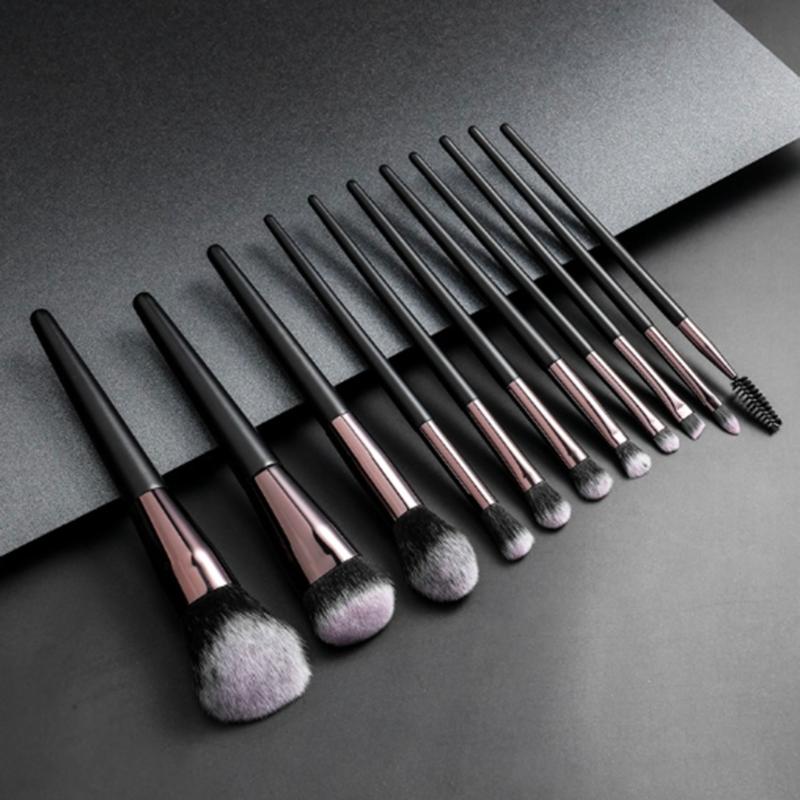 Makeup Brushes 11pcs Wood Handle Synthetic Brush Set Wholesale Professional Make Up
