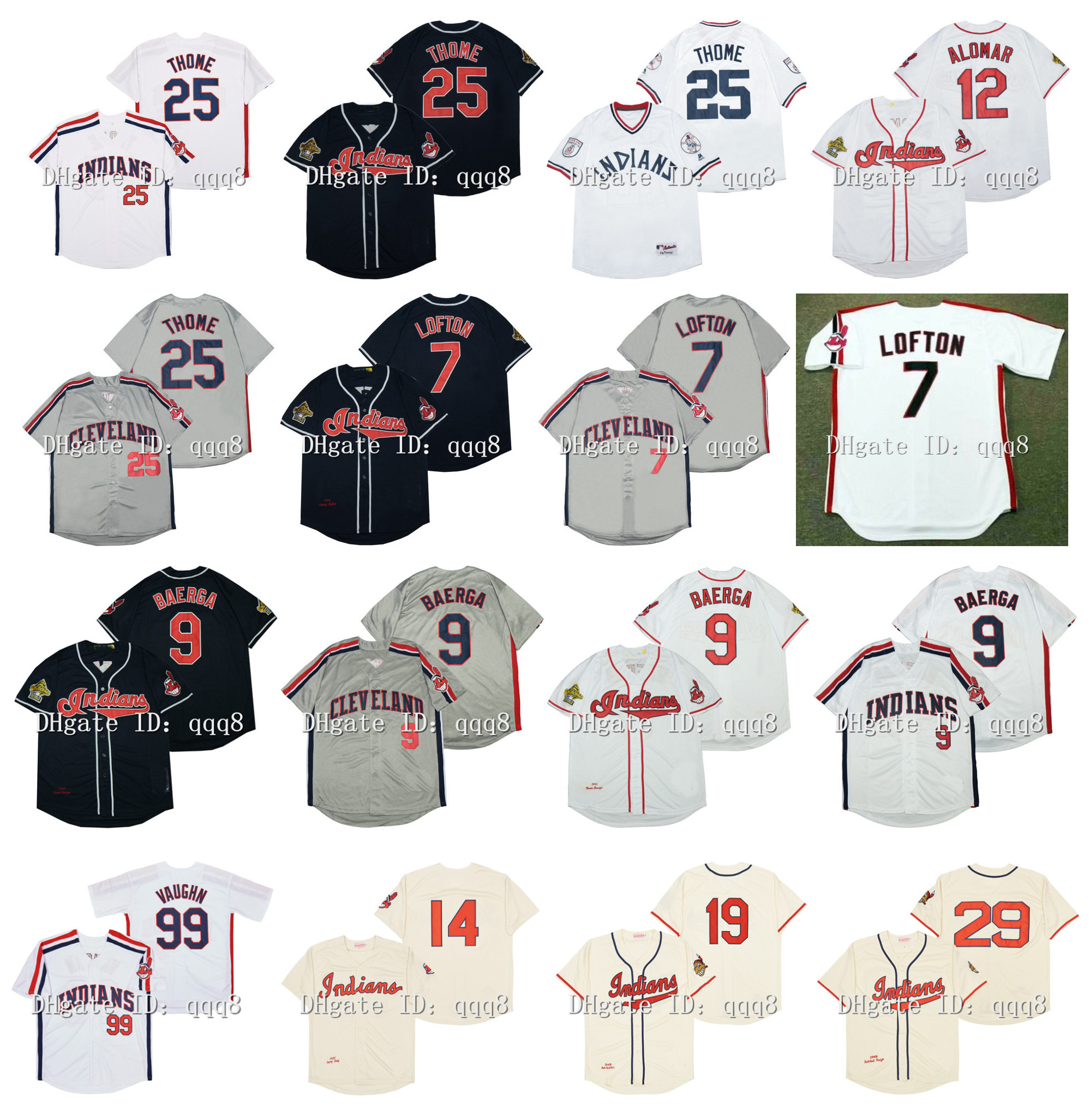 1995 Vintage Jersey 9 Ricky Vaughn 7 Kenny Lofton 12 Roberto Alomar 14 Larry Doby 19 Bob Feller 25 Jim Thome 9 Carlos Baerga 29 Satchel Paige M&N Baseball Jersey, As pic
1995 Vintage Jersey 9 Ricky Vaughn 7 Kenny Lofton 12 Roberto Alomar 14 Larry Doby 19 Bob Feller 25 Jim Thome 9 Carlos Baerga 29 Satchel Paige M&N Baseball Jersey, As pic