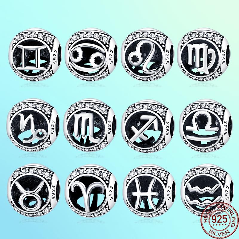 Other Plata Charms Of Ley 925 Silver Round Twelve Constellation Series Charm Bead Fit Original Bracelet Women Fine Jewelry
Other Plata Charms Of Ley 925 Silver Round Twelve Constellation Series Charm Bead Fit Original Bracelet Women Fine Jewelry