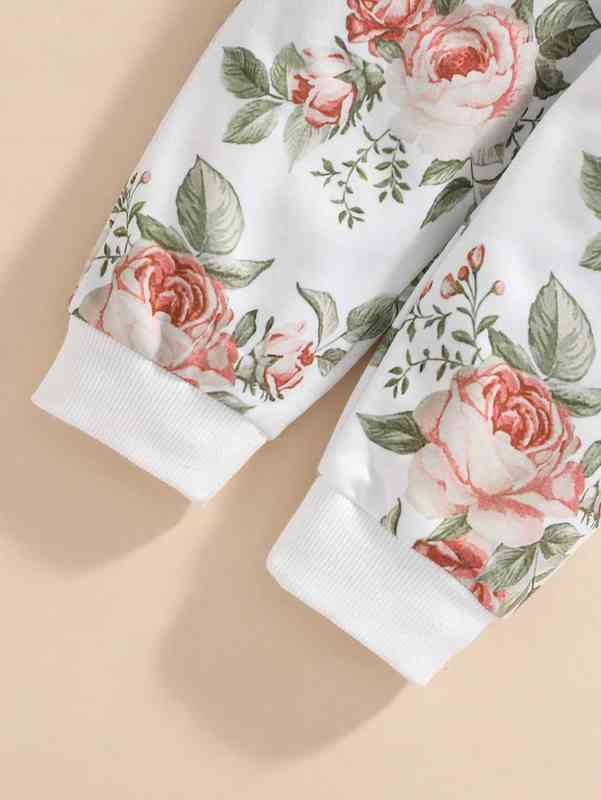 Baby Floral Print Pullover & Sweatpants SHE