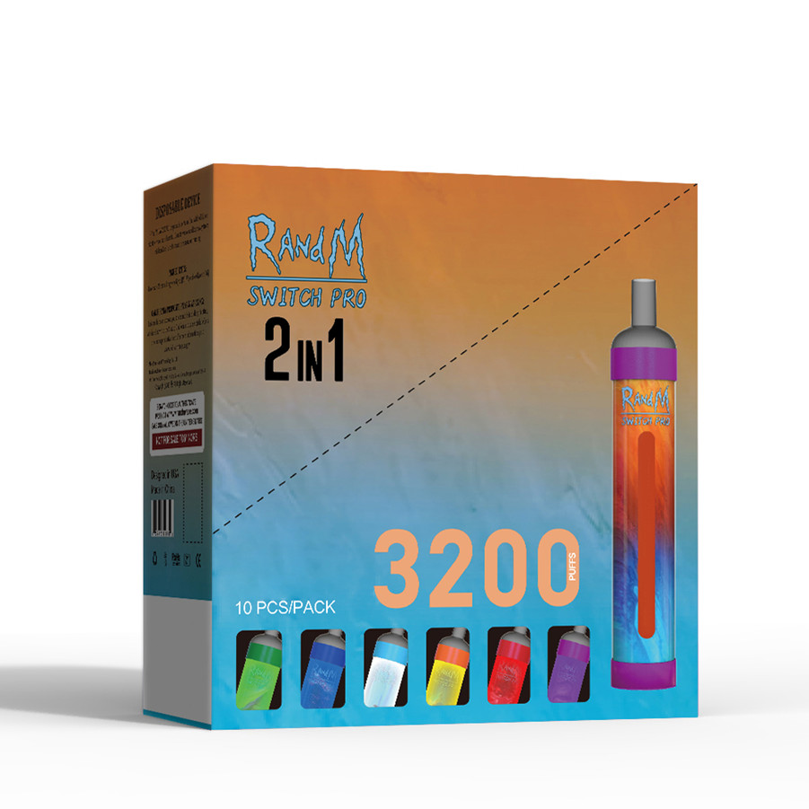 Rechargeable Battery RandM Switch Pro LED Light 2in1 3200 Puffs E cigarettes Disposable Vape Pen Device Kit 12 Colors
Rechargeable Battery RandM Switch Pro LED Light 2in1 3200 Puffs E cigarettes Disposable Vape Pen Device Kit 12 Colors