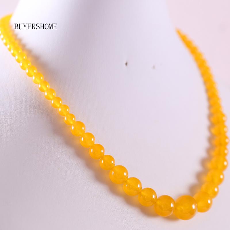 Pendant Necklaces Handmade Beaded Necklace Natural Stone Round Yellow Jades For Women Jewelry Gift E026
Pendant Necklaces Handmade Beaded Necklace Natural Stone Round Yellow Jades For Women Jewelry Gift E026