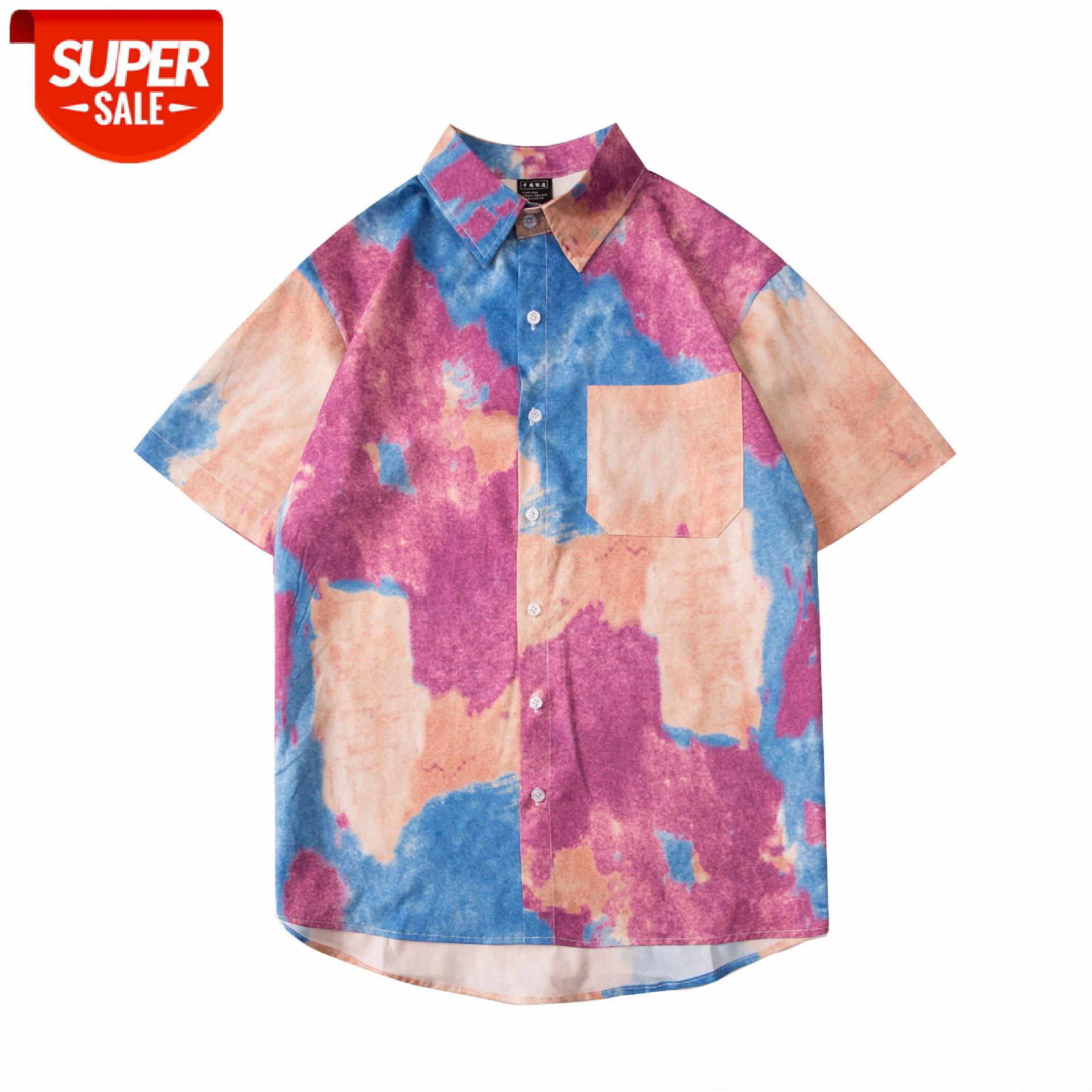 Shirt men's tie-dye Japanese retro flow short-sleeved loose beach vacation casual jacket five-point sleeves #4y2l, White;black
Shirt men's tie-dye Japanese retro flow short-sleeved loose beach vacation casual jacket five-point sleeves #4y2l, White;black