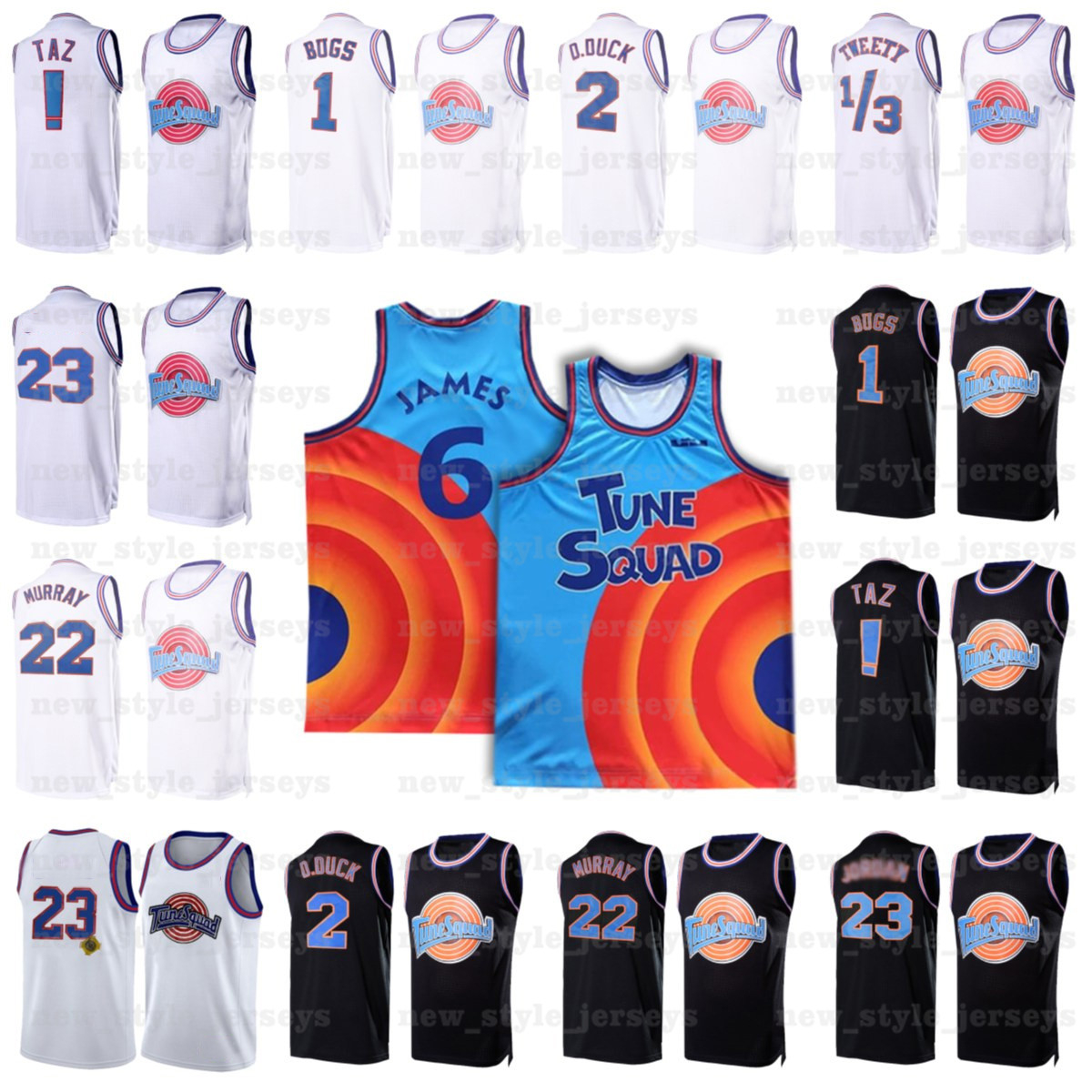 NCAA Mens Movie Space Jam 2 Jersey Bugs Bunny tunes squad Michael D.DUCK ! Taz 1/3 Tweety 22 Bill Murray 10 Lola Basketball Jerseys, Black;red
NCAA Mens Movie Space Jam 2 Jersey Bugs Bunny tunes squad Michael D.DUCK ! Taz 1/3 Tweety 22 Bill Murray 10 Lola Basketball Jerseys, Black;red