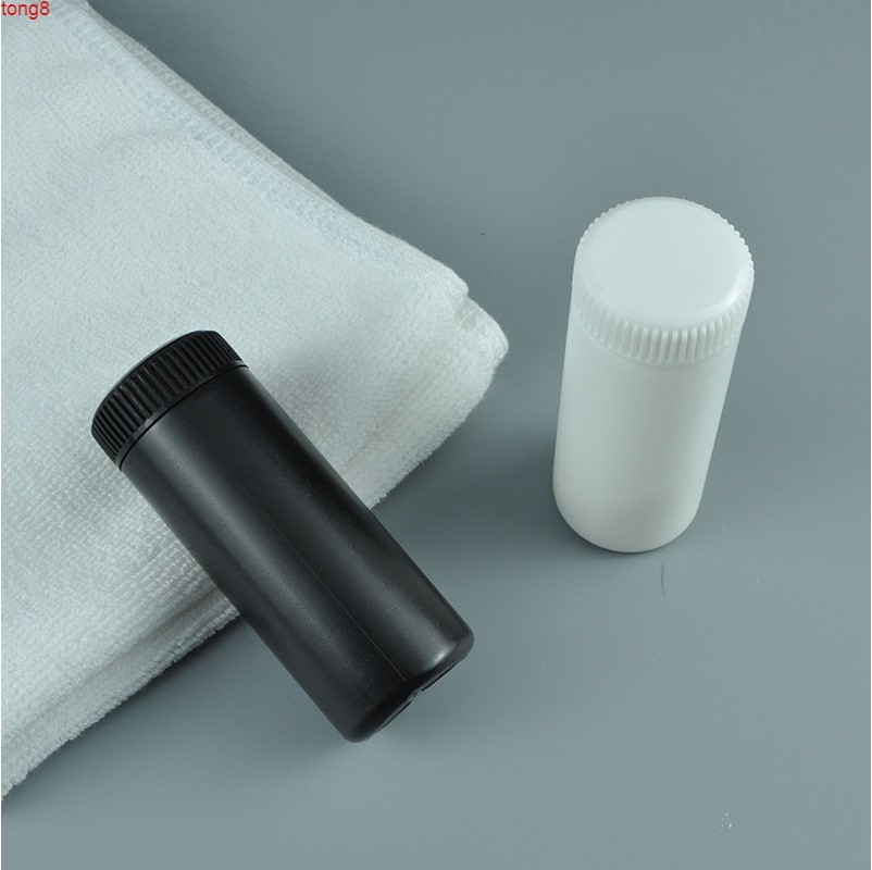 50pcs 60g blackwhite talcum powder bottles Sifter Bottle 60ml Portable baby empty bottlehigh qty5074175
