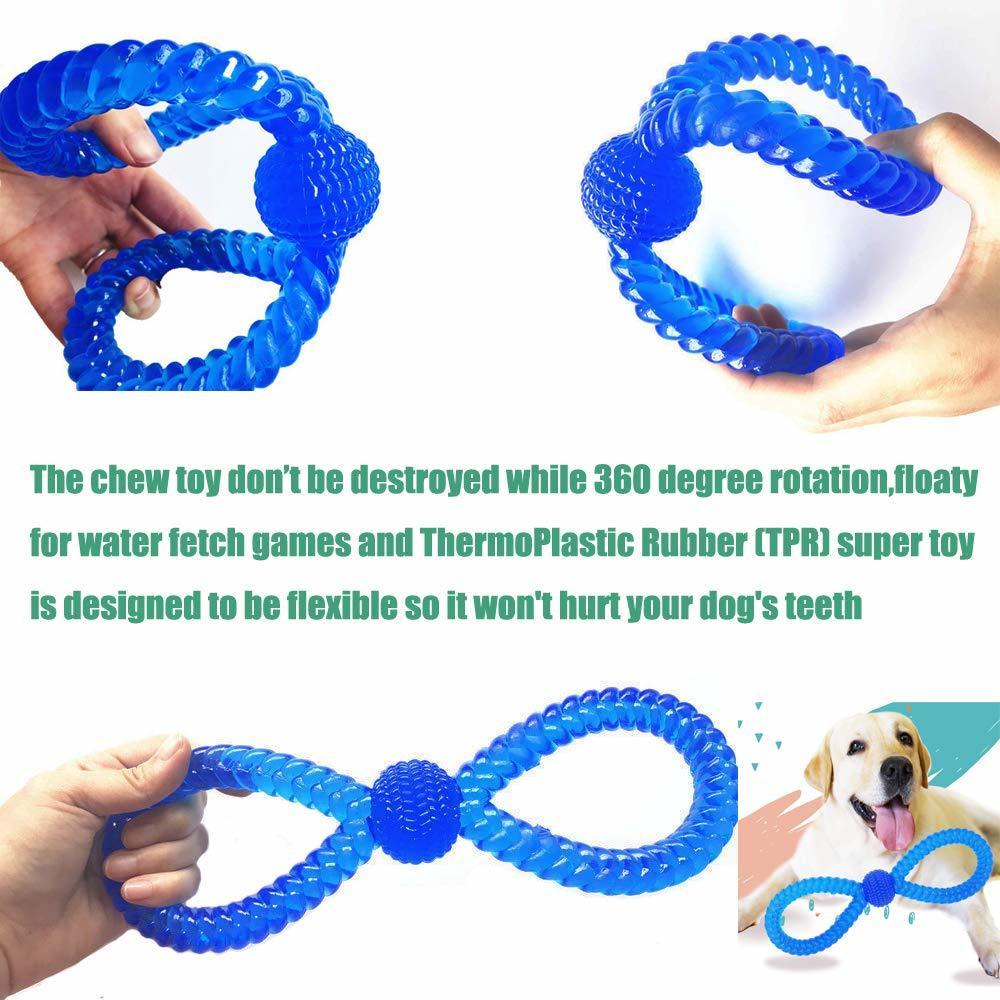 Tug of War Durable 8 Shaped Dog Chew Toy for Aggressive Chewers Dog Puppy Training Teeth Cleaning Playing Bite Resistant Dog Toy