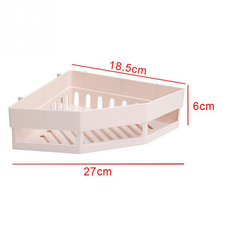 Bathroom Accessories Punch-free Wall Shelthroom Shelf Storage Rack Bathroom Tripod Wall-mounted Corner Seamless Organizer