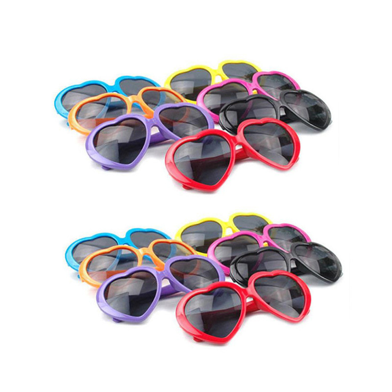 Sun Peach Heart Sunglasses eyewear Kids Adults Children Women Men Heart-shaped Glasses for Beach Z260305