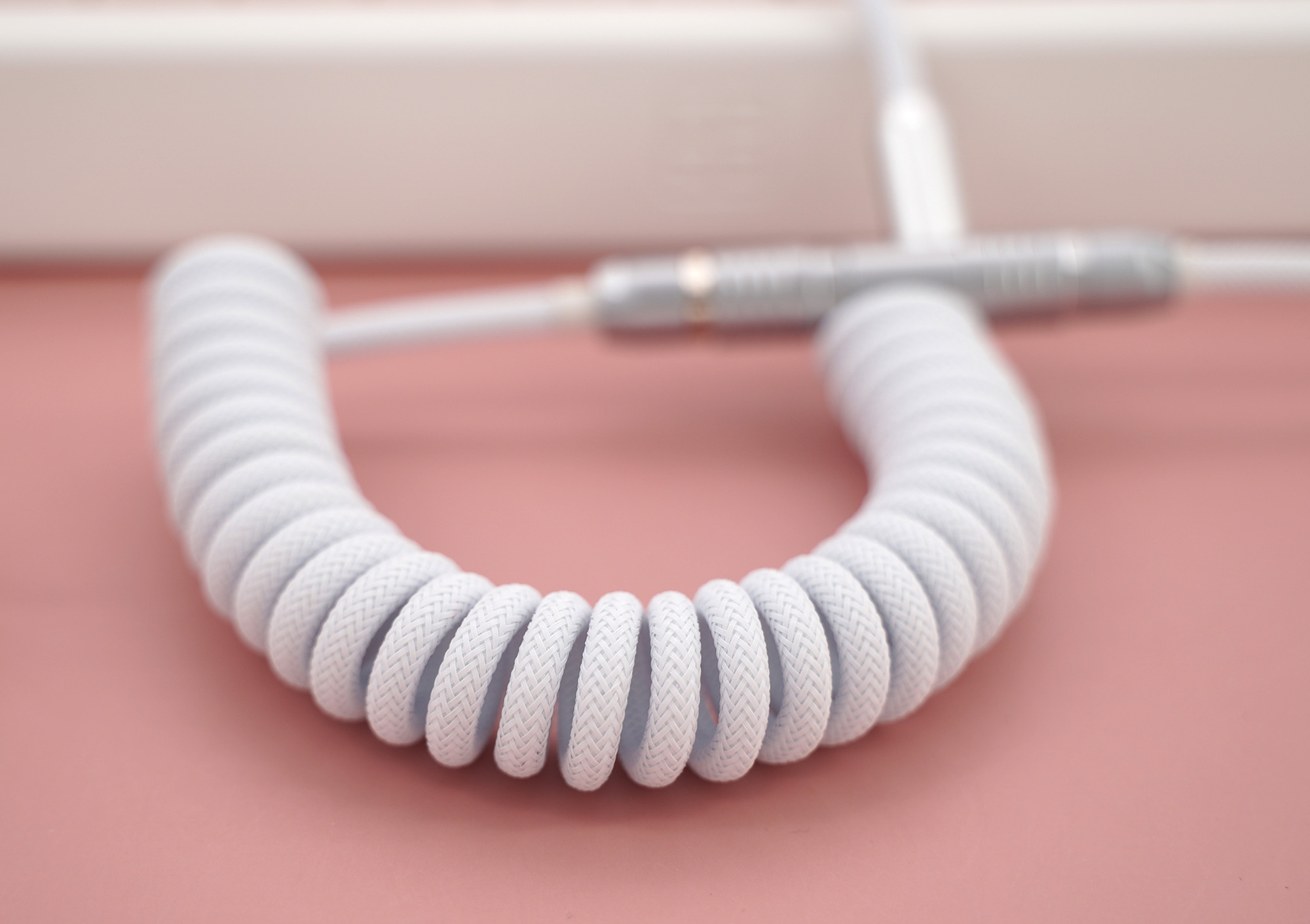 GeekCable Handmade Customized Mechanical Keyboard Cable USB Spiral Data Cable PET Nylon Braided RAMA Heavy Industry