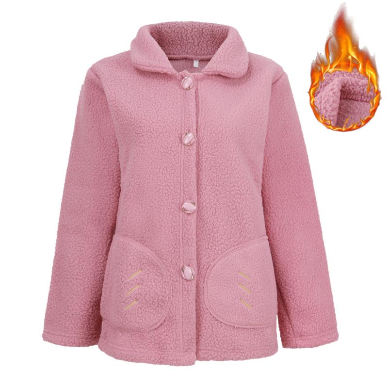 Women's Jackets Autumn And Winter Coat Top Long-Sleeved Lapel Buttoned Solid Color Coats Plush Warm Cute Jacket, Black;brown
Women's Jackets Autumn And Winter Coat Top Long-Sleeved Lapel Buttoned Solid Color Coats Plush Warm Cute Jacket, Black;brown