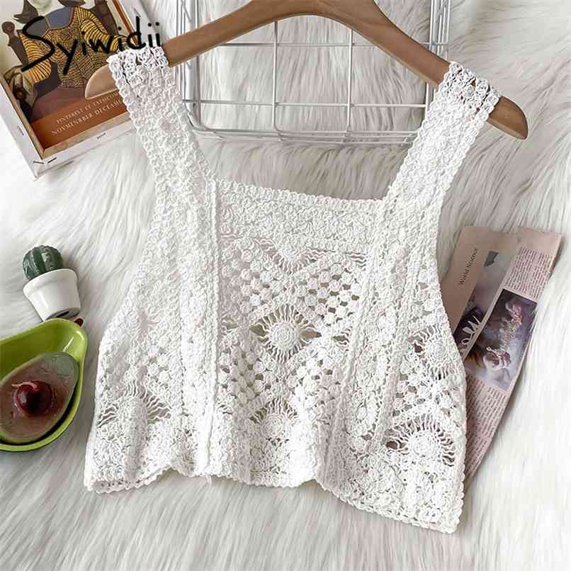 Hollow Out Camis Women Casual Short Sexy Crop Tops Solid White Lace Tank Summer Korean Fashion Clothing 210607
Hollow Out Camis Women Casual Short Sexy Crop Tops Solid White Lace Tank Summer Korean Fashion Clothing 210607