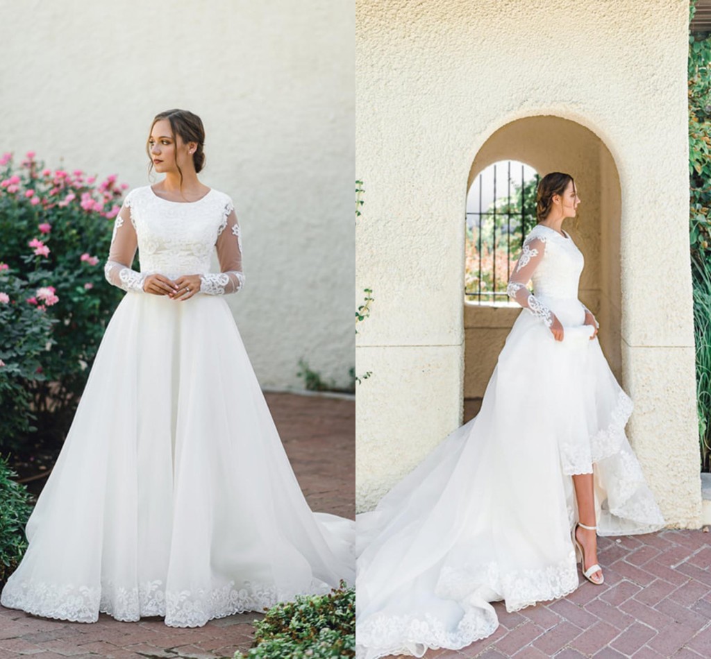 2021 Jewel Neck Boho Garden Wedding Dress Long Sleeves Modest Lace Appliques Bridal Gowns Tulle A Line Sweep Train robes de mariée Country Vestidos Plus Size AL9334, Champagne
2021 Jewel Neck Boho Garden Wedding Dress Long Sleeves Modest Lace Appliques Bridal Gowns Tulle A Line Sweep Train robes de mariée Country Vestidos Plus Size AL9334, Champagne