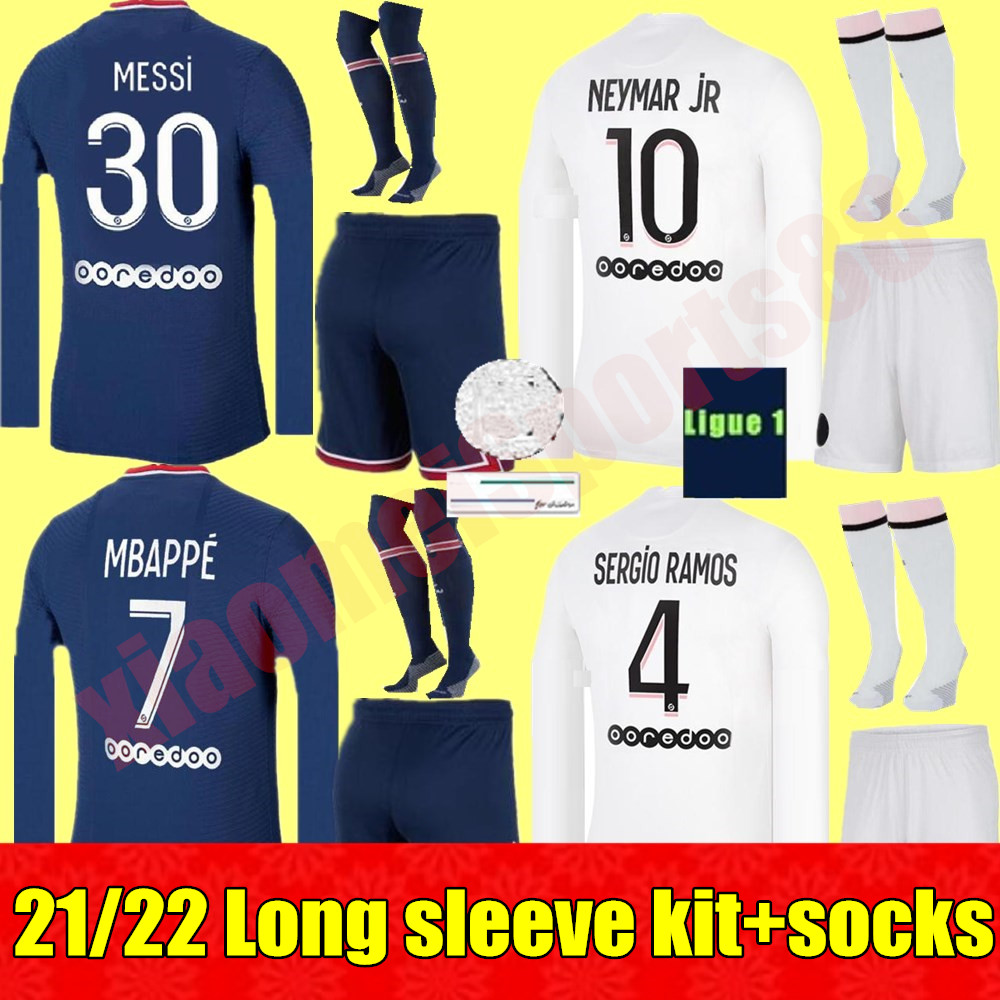21 22 Long sleeve adult kits soccer Jerseys PSGMaillots football 2021 2022 MESSI SERGIO RAMOS MBAPPE ICARDI NEYMAR shirt JR Men kit sets maillot de foot, Home+champion patch
21 22 Long sleeve adult kits soccer Jerseys PSGMaillots football 2021 2022 MESSI SERGIO RAMOS MBAPPE ICARDI NEYMAR shirt JR Men kit sets maillot de foot, Home+champion patch