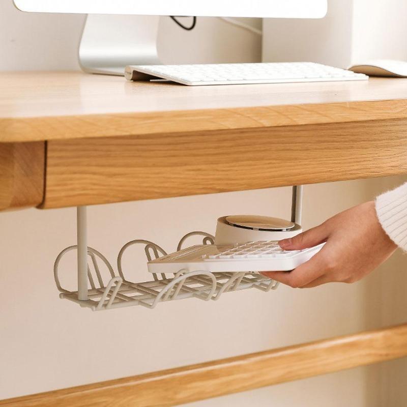& Rails Under Desk Management Tray Table Bottom Power Cable Organizer Plug Storage Basket Shelf Wire Strong Holder Socket RRD7725 Free shipping