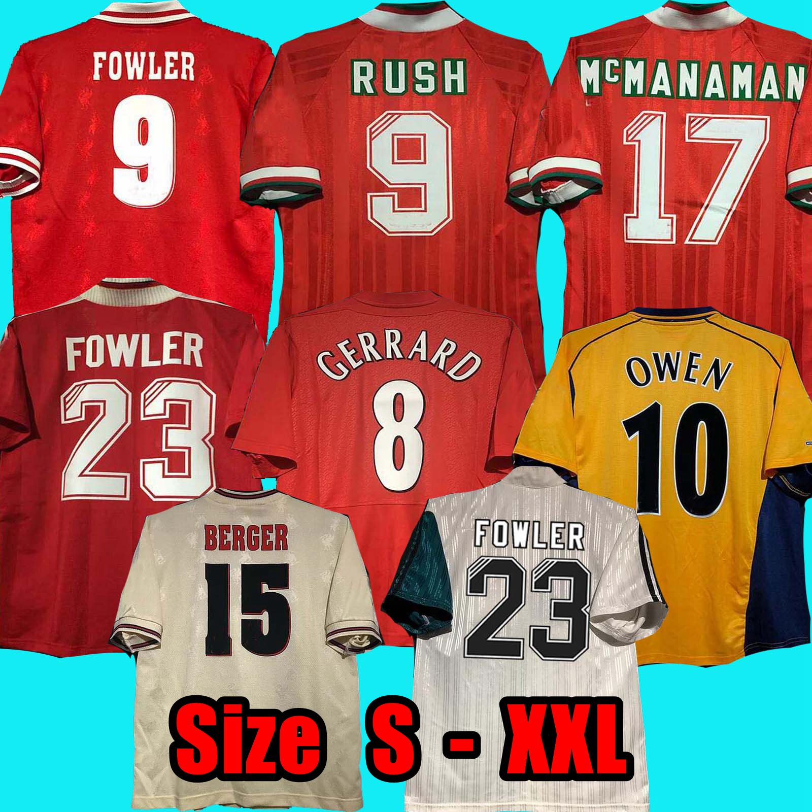 00 01 04 05 81 84 85 86 89 93 94 96 95 97 98 LIV Retro soccer jersey BERGER FOWLER RUSH McMANAMAN FOWLER GERRARD OWEN ALONSO HAMANN KEWELL REDKNAPP, Black;yellow 
00 01 04 05 81 84 85 86 89 93 94 96 95 97 98 LIV Retro soccer jersey BERGER FOWLER RUSH McMANAMAN FOWLER GERRARD OWEN ALONSO HAMANN KEWELL REDKNAPP, Black;yellow