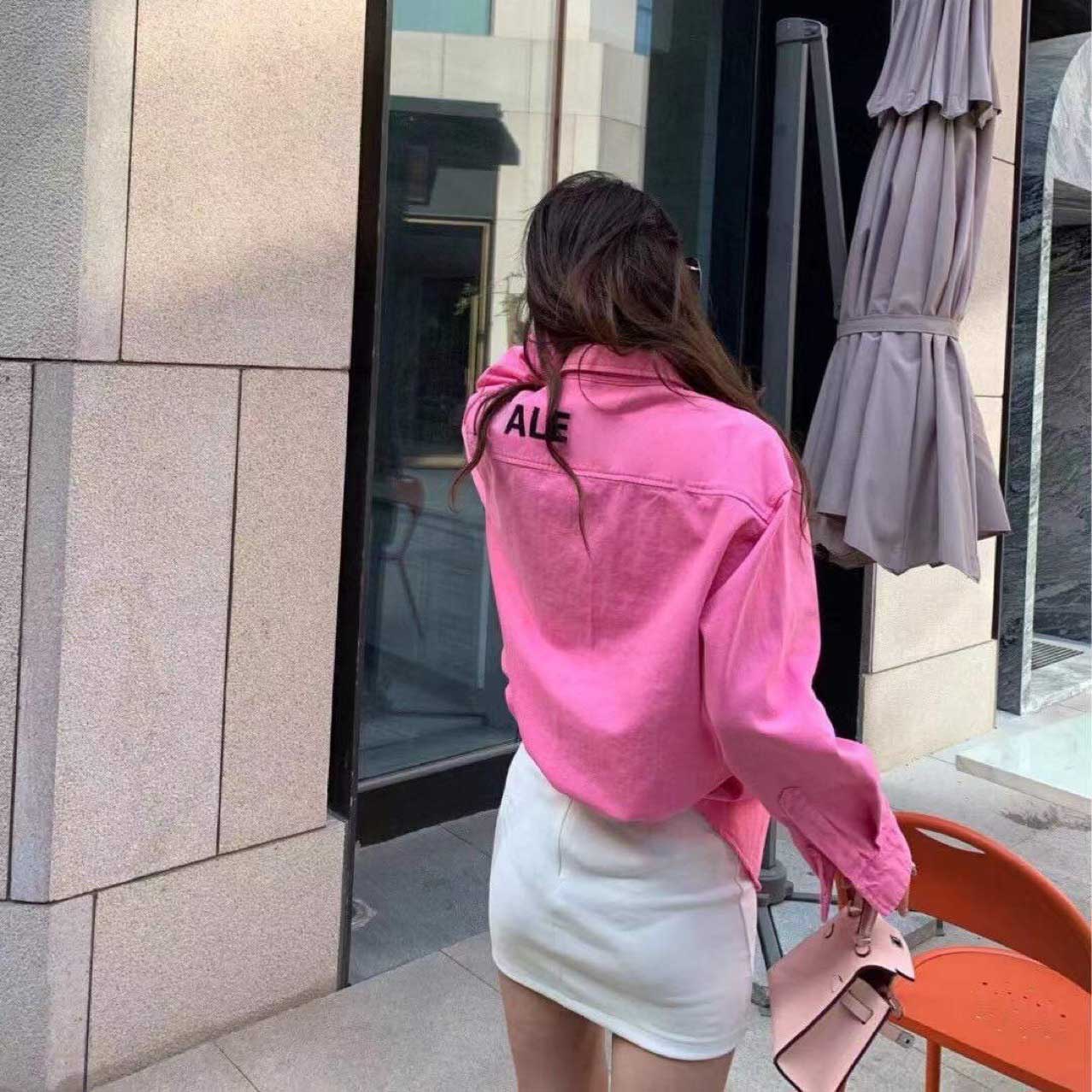 Casual streetwear women clothes shirts Parisian fashion women' blouse gown, red long sleeves loose lapel ladies dress jacket Designer Female skateboard clothing, Pink 
Casual streetwear women clothes shirts Parisian fashion women' blouse gown, red long sleeves loose lapel ladies dress jacket Designer Female skateboard clothing, Pink