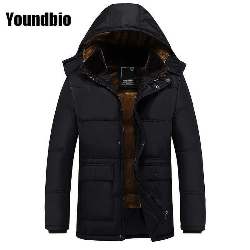 Men Jacket Solid Color Casual Fashion Slim Warm Fleece M-5XL Windproof Waterproof High Quality 211110