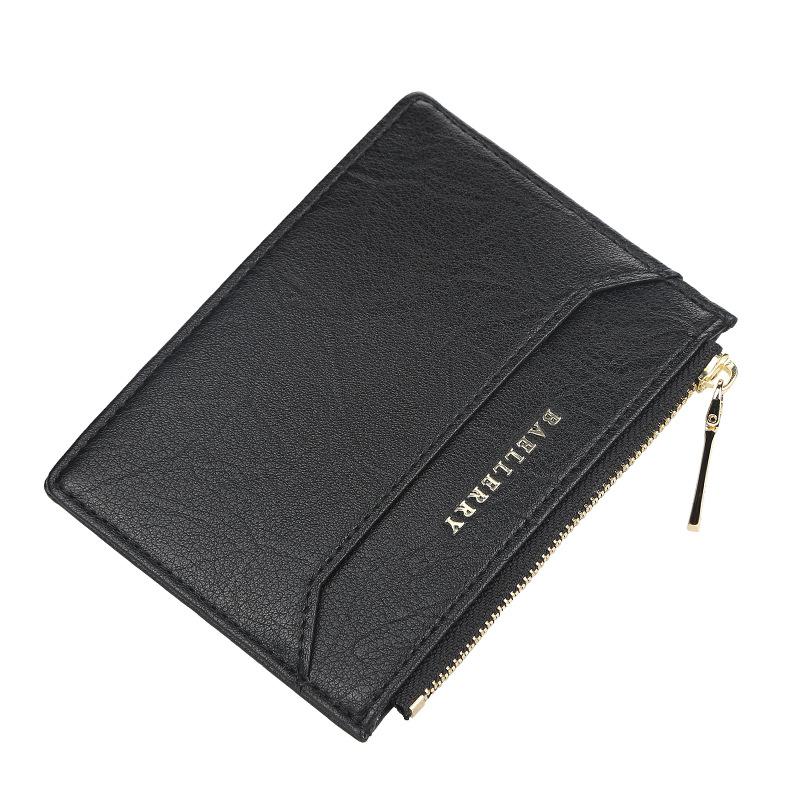 Leather Card Case Men Multi & ID Holder Coin Purse 5-1 Wallets, Red;black