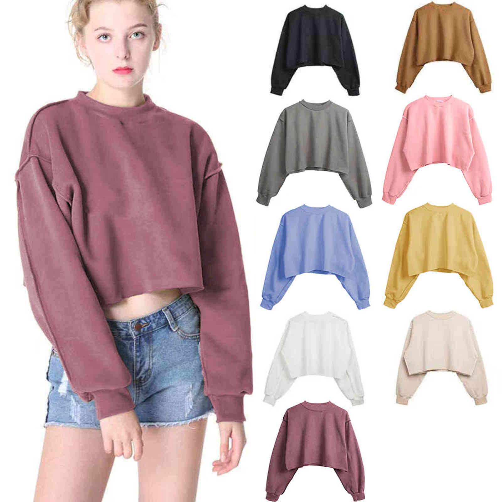 Thick Cotton Oversized Women Sweatshirt Hoodies Casual Loose Long Sleeve Harajuku Streetwear Crop Pullover Plus Size M30375 211108, Color 71
Thick Cotton Oversized Women Sweatshirt Hoodies Casual Loose Long Sleeve Harajuku Streetwear Crop Pullover Plus Size M30375 211108, Color 71