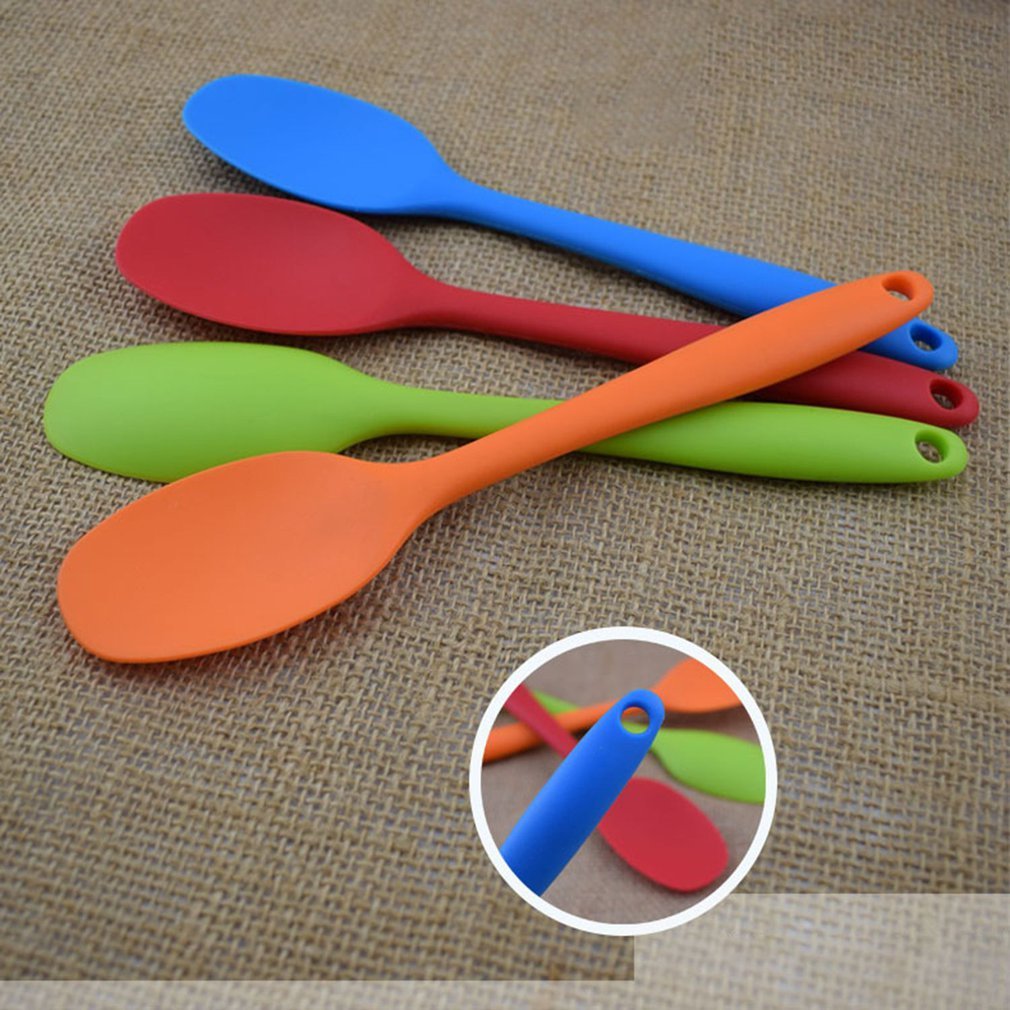 Universal Heat-resistant Integrating Handle Silicone Lepel Scraper Column Ice Cake Kitchen Tool