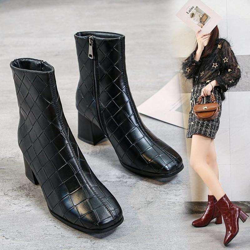 Boots 2021 Autumn Winter Women Thick Heel Pointed High Large Size Side Zipper Square Work, Black
Boots 2021 Autumn Winter Women Thick Heel Pointed High Large Size Side Zipper Square Work, Black