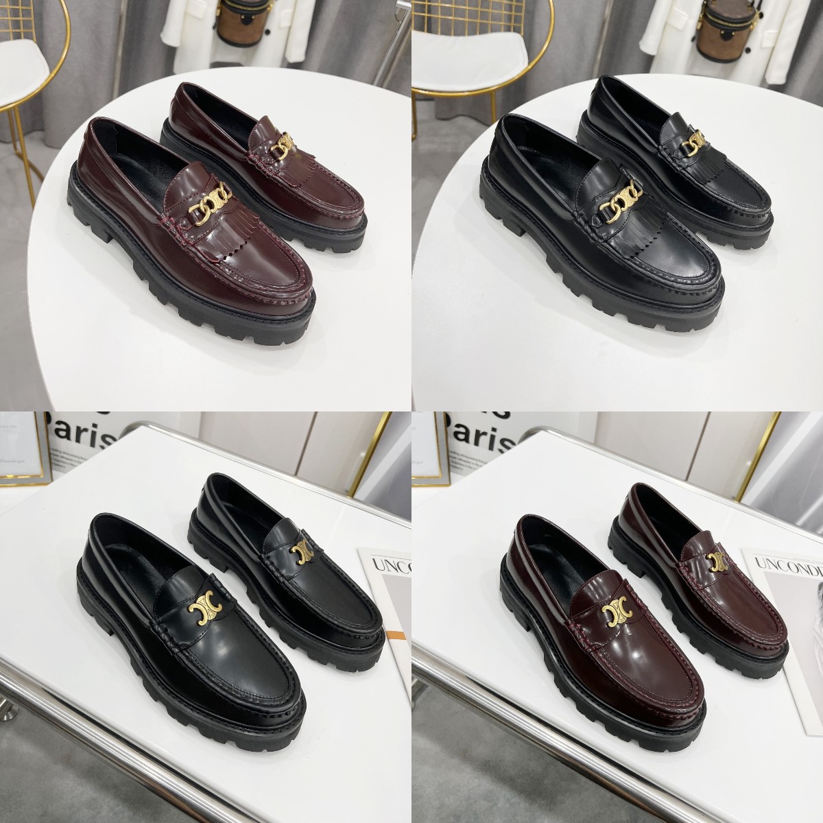 2022 Designer High Edition Ladies Casual Shoes Fashion Gold Chain Tassel Shoes Platform Height Loafers Top Quality Leather Women Single Shoe Luxury Slip-On, Color2
2022 Designer High Edition Ladies Casual Shoes Fashion Gold Chain Tassel Shoes Platform Height Loafers Top Quality Leather Women Single Shoe Luxury Slip-On, Color2