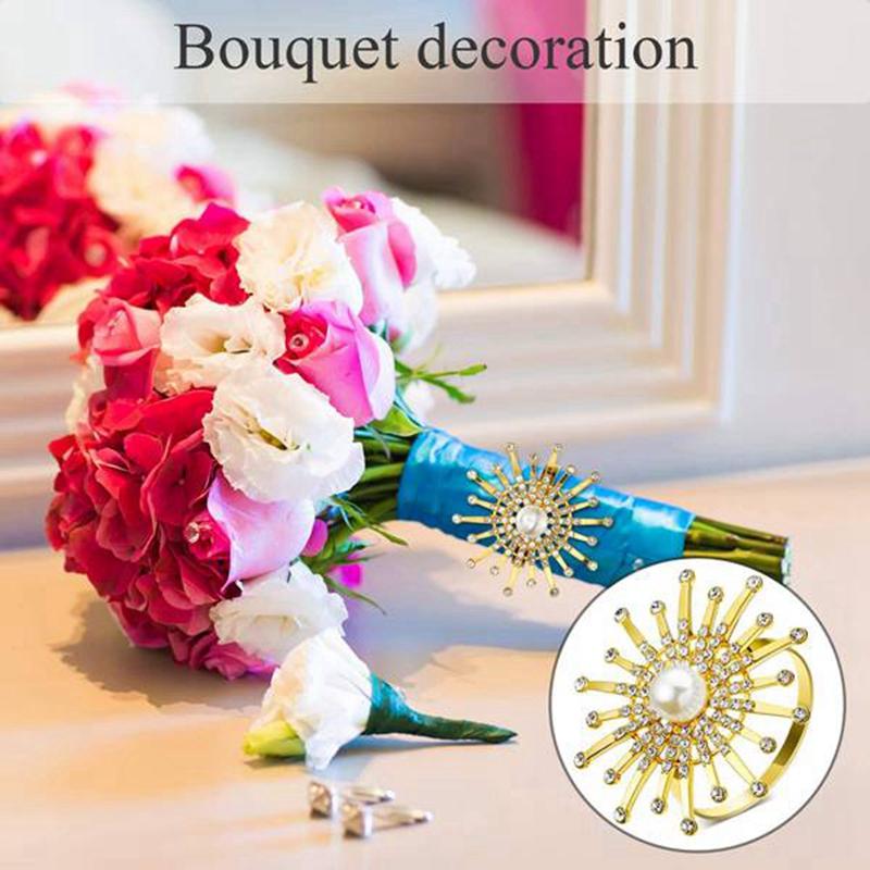Upscale Exquisite Crystal Mesh Drill Sunflower Napkin Buckles Ring Clasp Wedding Party Table Decoration 6 Pcs Rings
Upscale Exquisite Crystal Mesh Drill Sunflower Napkin Buckles Ring Clasp Wedding Party Table Decoration 6 Pcs Rings