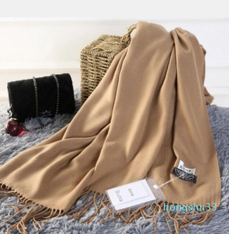2021 winter 350 gram cashmere scarf high-end soft thick cashmere scarf fashion men's and women's scarf 200*70cm