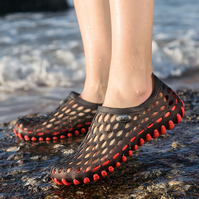 New outdoor hole breathable wading beach sandals women's antiskid shoes in rainy days, Purple
New outdoor hole breathable wading beach sandals women's antiskid shoes in rainy days, Purple