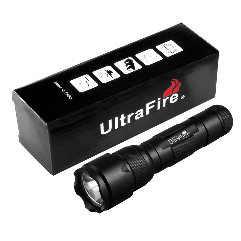 

UltraFire WF-502B Portable CREE XP-L V6 18650 Flashlight Rechargeable Torch Lantern Hunting V6 Emitter Luz Bulb 210202, 3 mode