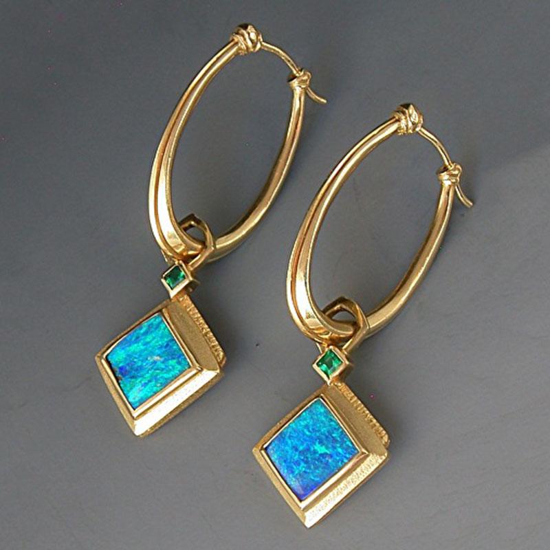 Dangle & Chandelier Luxury Ocean Blue Opal Square Stone Earrings For Women Fashion Gold Color Green Crystal Wedding Jewelry
Dangle & Chandelier Luxury Ocean Blue Opal Square Stone Earrings For Women Fashion Gold Color Green Crystal Wedding Jewelry
