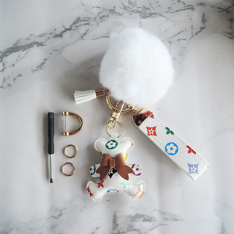 Cartoon Bear Keychain with Bowknot Pompon Accessories Women Girls Cute Keyring PU Leather Bears Designer Car Key Chain Holder Fashion Animal Bag Charm, 5pcs in a opp bag;no box
Cartoon Bear Keychain with Bowknot Pompon Accessories Women Girls Cute Keyring PU Leather Bears Designer Car Key Chain Holder Fashion Animal Bag Charm, 5pcs in a opp bag;no box
