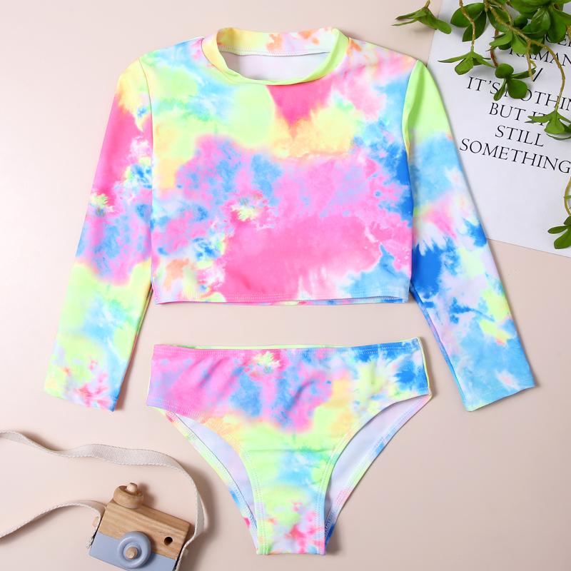Women's Swimwear Girls Tie Dye Bikini Swimisuit Long Sleeve Sunscreen Sizes 130 To 160 Height Two Pieces Swimsuit High Quality, Pink
Women's Swimwear Girls Tie Dye Bikini Swimisuit Long Sleeve Sunscreen Sizes 130 To 160 Height Two Pieces Swimsuit High Quality, Pink